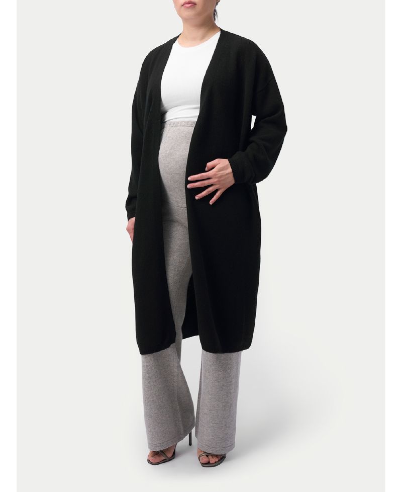Maternity Wide-Leg Knitted Cashmere Pants