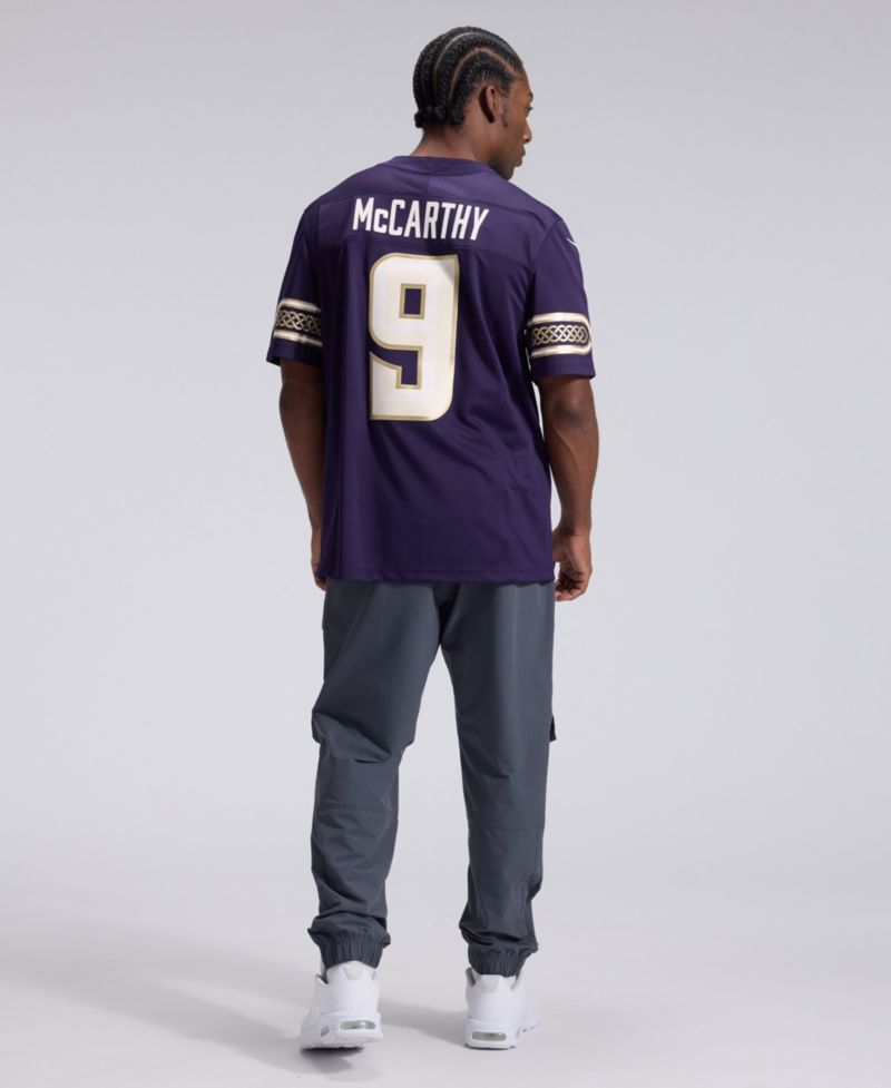 Men's J.J. McCarthy Purple Minnesota Vikings 2026 Rivalries Collection Vapor F.U.S.E Stitched Limited Jersey