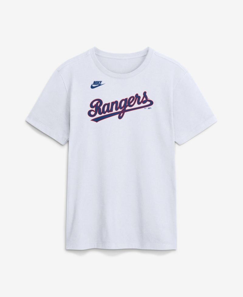 Men's White Texas Rangers Cooperstown Collection Wordmark T-Shirt