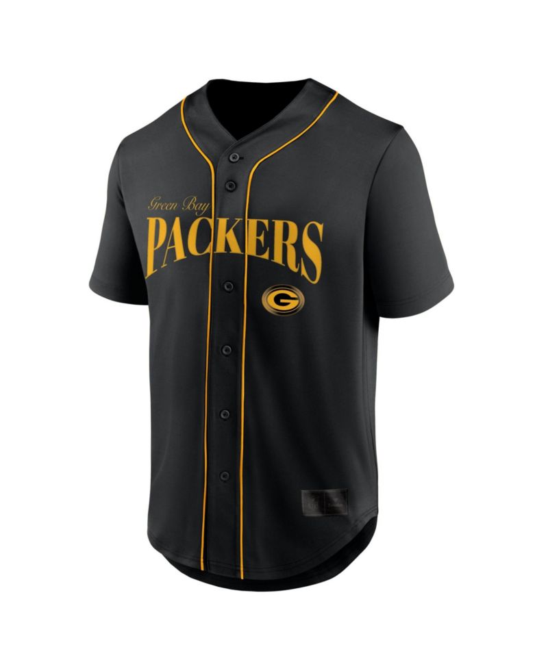 Men's Green Bay Packers After Hours Oversized Short-Sleeve Button-Up Baseball Shirt