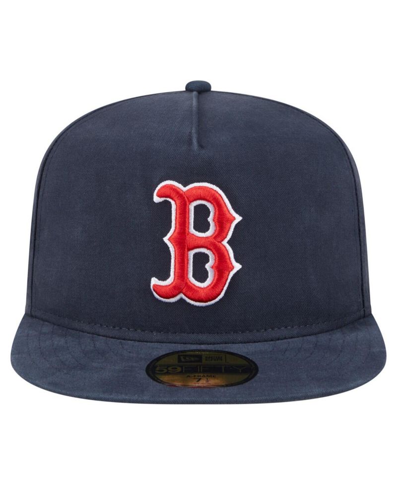 Men's Navy Boston Red Sox Championship Side Flag A-Frame 59FIFTY Fitted Hat