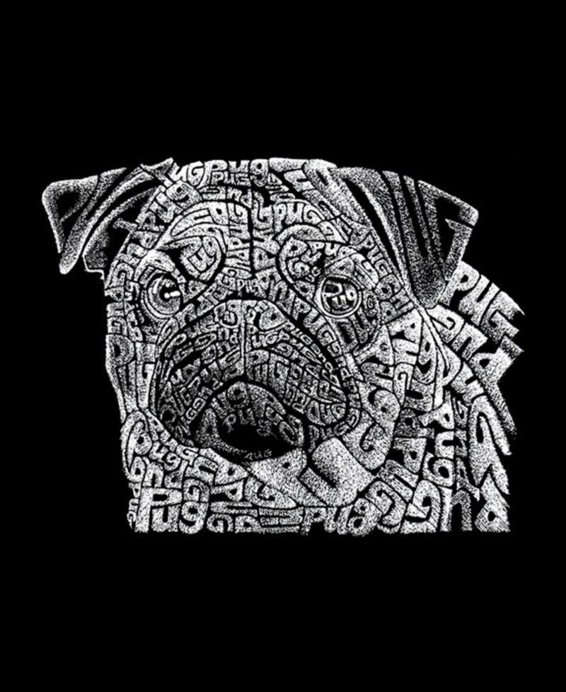 Men's Dog Face Word Art Graphic Tank Top