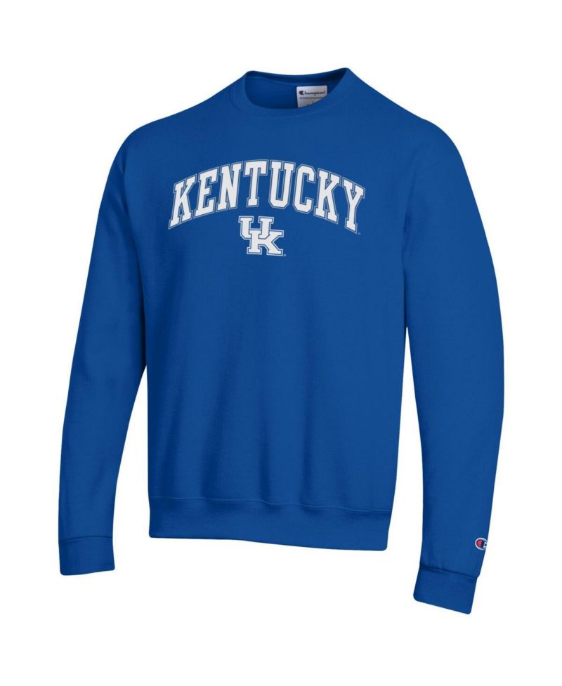 Men's Royal Kentucky Wildcats Arch Over Logo Pullover Sweatshirt