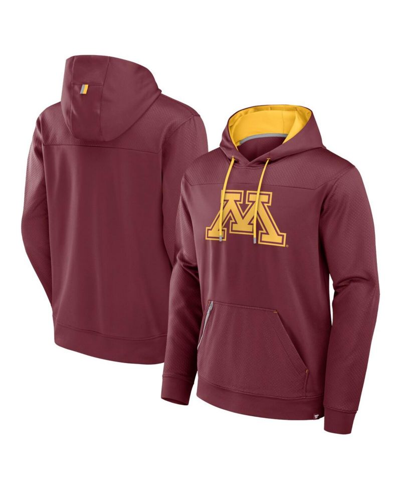 Men's Maroon Minnesota Golden Gophers Defender Dot Faded Primary Pullover Hoodie