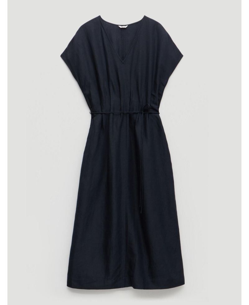 Women's Remy Pleated Linen Blend Midi Dress