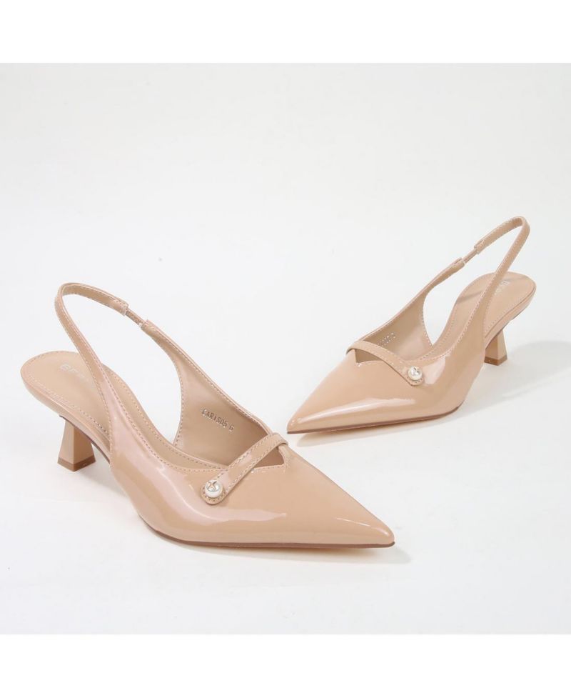 Caris Patent Slingback Pump