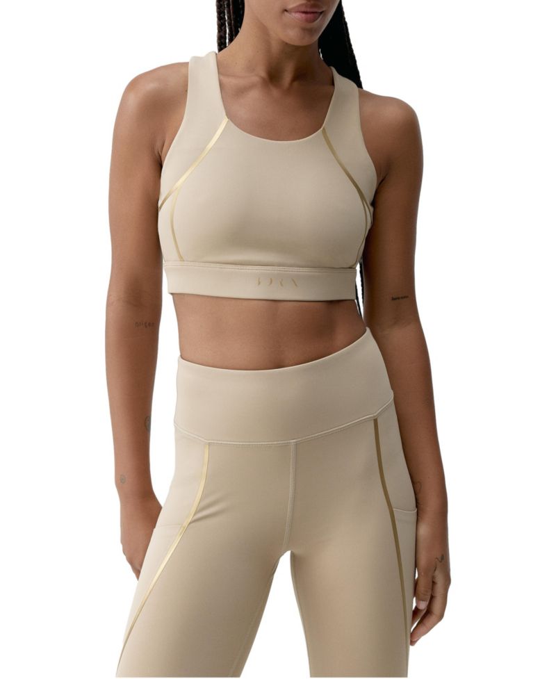 Women's Gold Medium Support Performance Sport Top