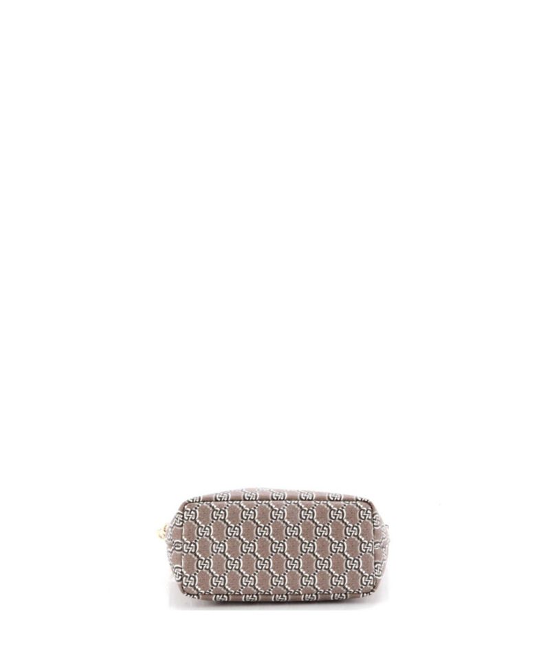 Super Mini Ophidia Zip Shoulder Bag GG Shadow Coated Canvas