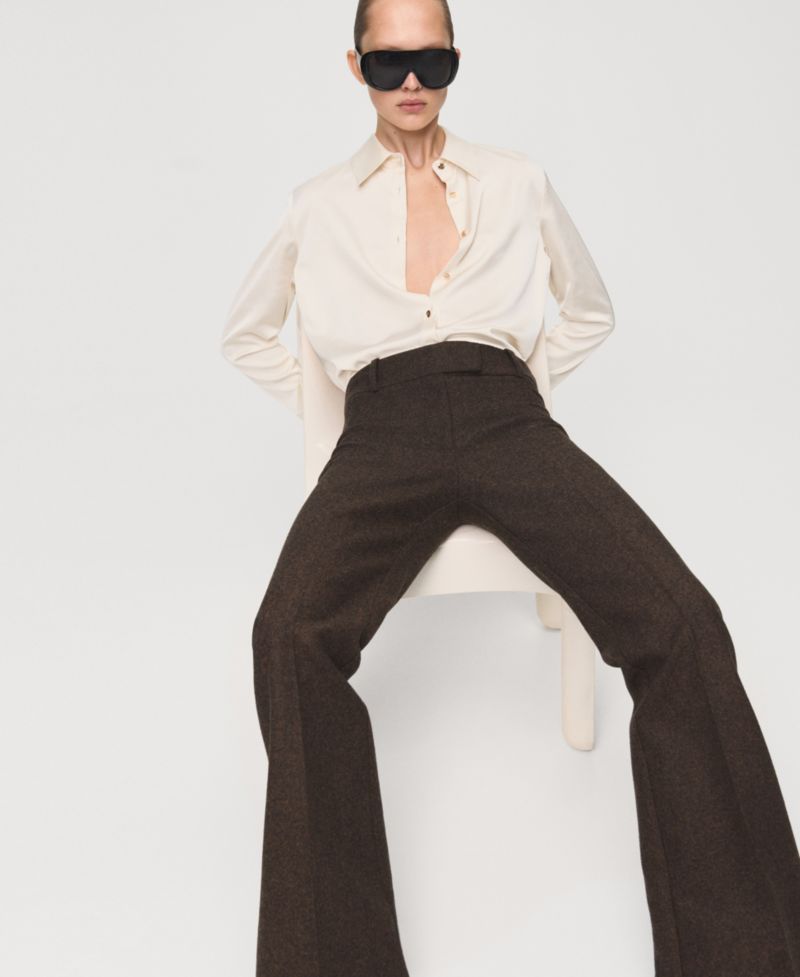 Women's Satin Finish Flowy Shirt