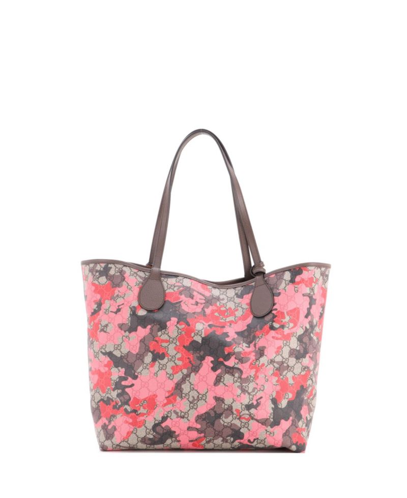 Large GG Open Tote GG Camouflage Coated Canvas