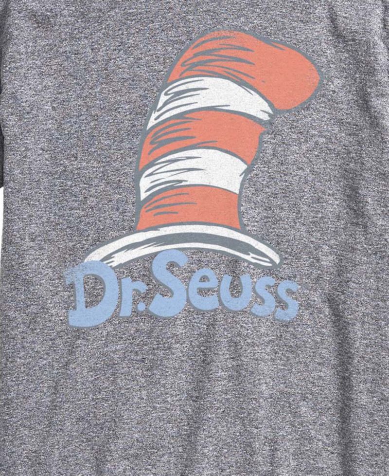 Men's Dr. Seuss Logo Vintage Faded Short-Sleeve Graphic T-Shirt