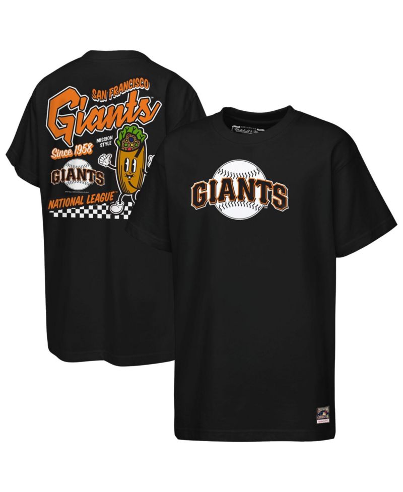 Big Boys and Girls Black San Francisco Giants Cooperstown Concession T-Shirt