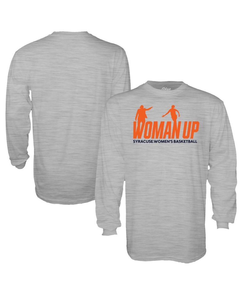 Men's and Women's White Syracuse Orange 2026 Women's Basketball Woman Up Shooting Long Sleeve T-Shirt
