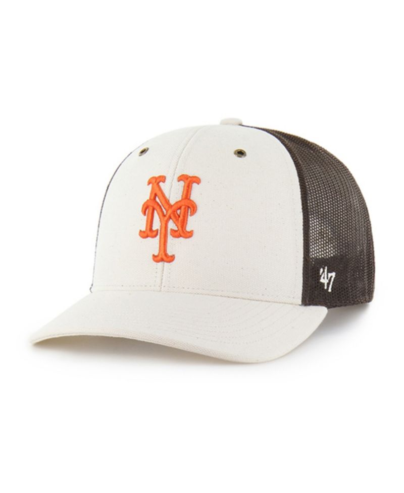 Carhartt x '47 Men's Natural/Brown New York Mets Undyed Trucker Adjustable Hat