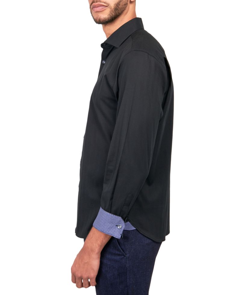 Men's Solid Herringbone Shirt