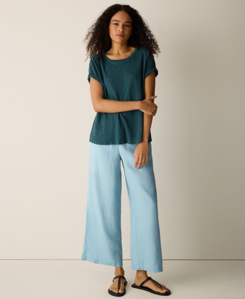Women's Linen Jersey Crewneck T-Shirt