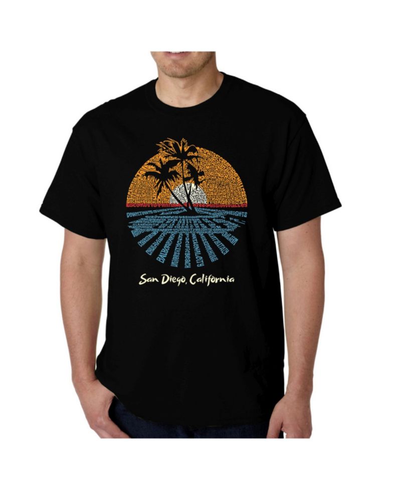 Men's Word Art - Cities in San Diego T-Shirt