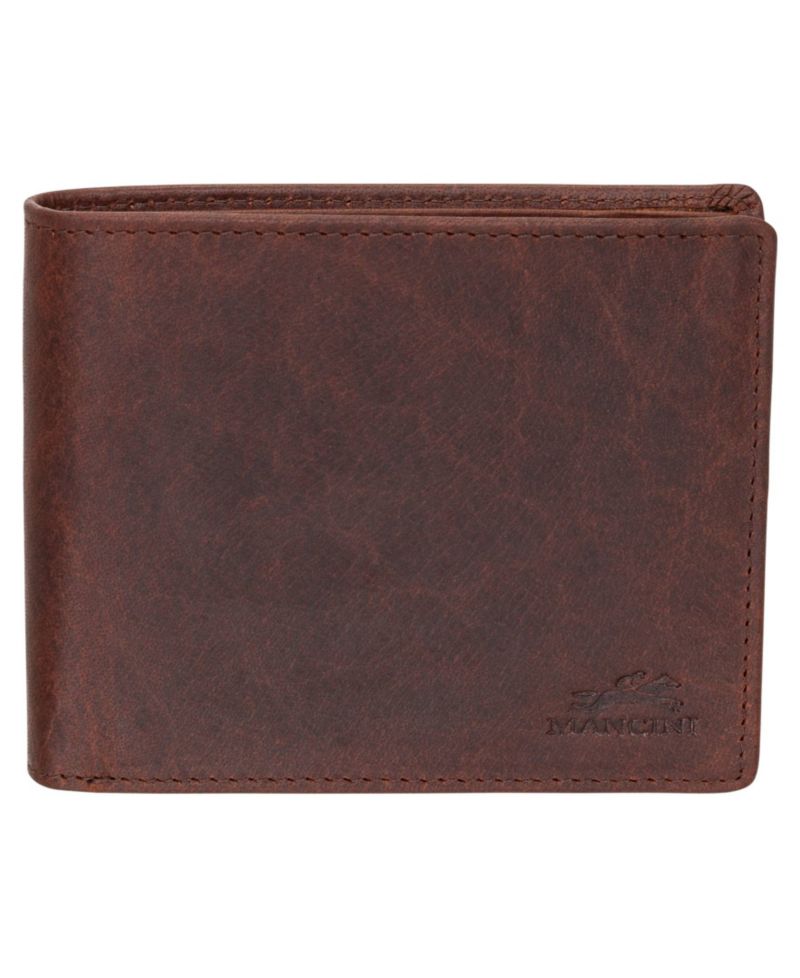 Men's Buffalo RFID Secure Wallet with Coin Pocket