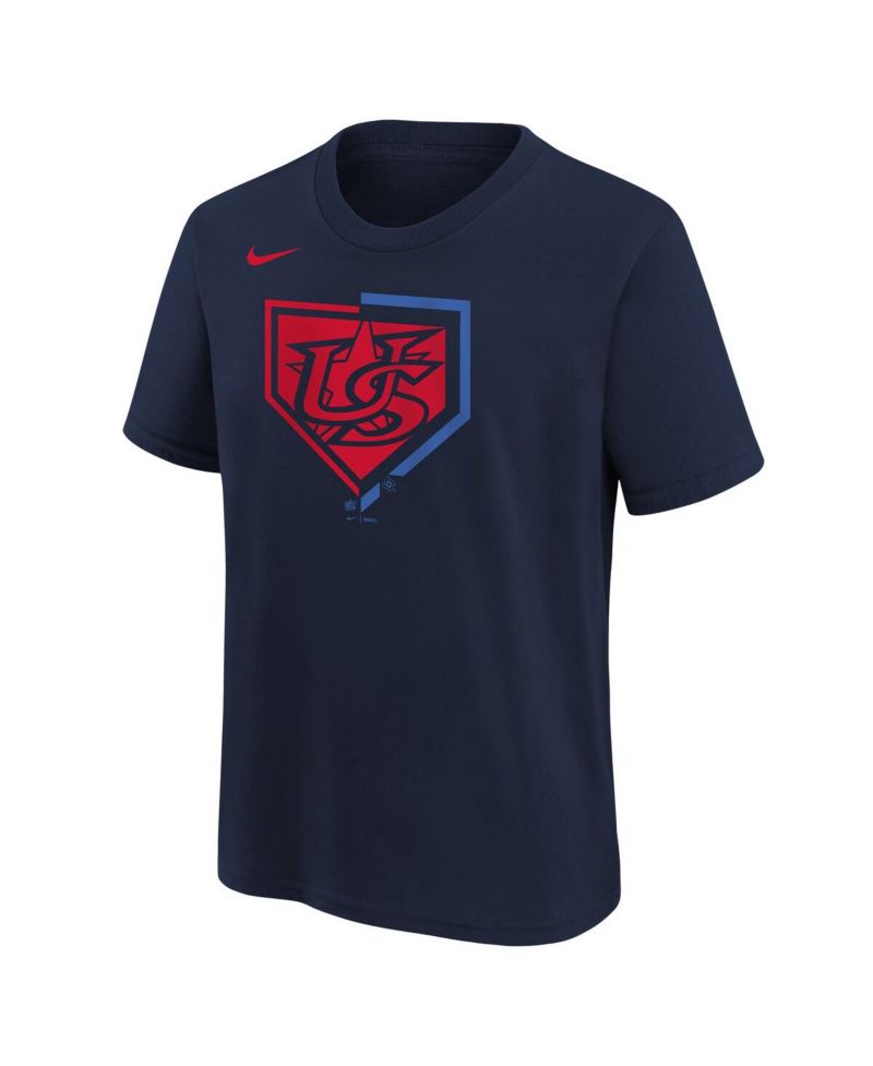 Big Boys and Girls Navy USA Baseball 2026 World Baseball Classic Shield T-Shirt
