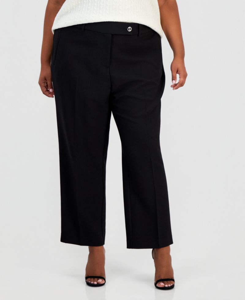 Plus Size Mid-Rise Ankle Pants