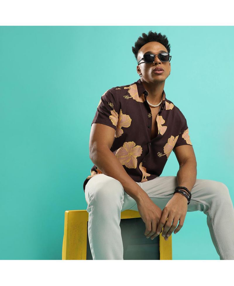 Men's Hibiscus Print Shirt