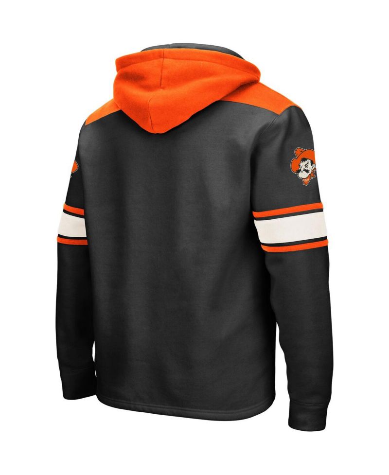 Men's Black Oklahoma State Cowboys 2.0 Lace-Up Pullover Hoodie