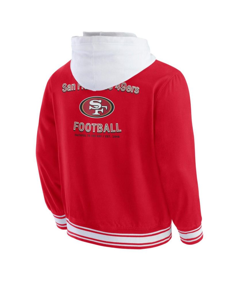 Darius Rucker Collection by Men's Scarlet San Francisco 49ers Full-Snap Hoodie Jacket