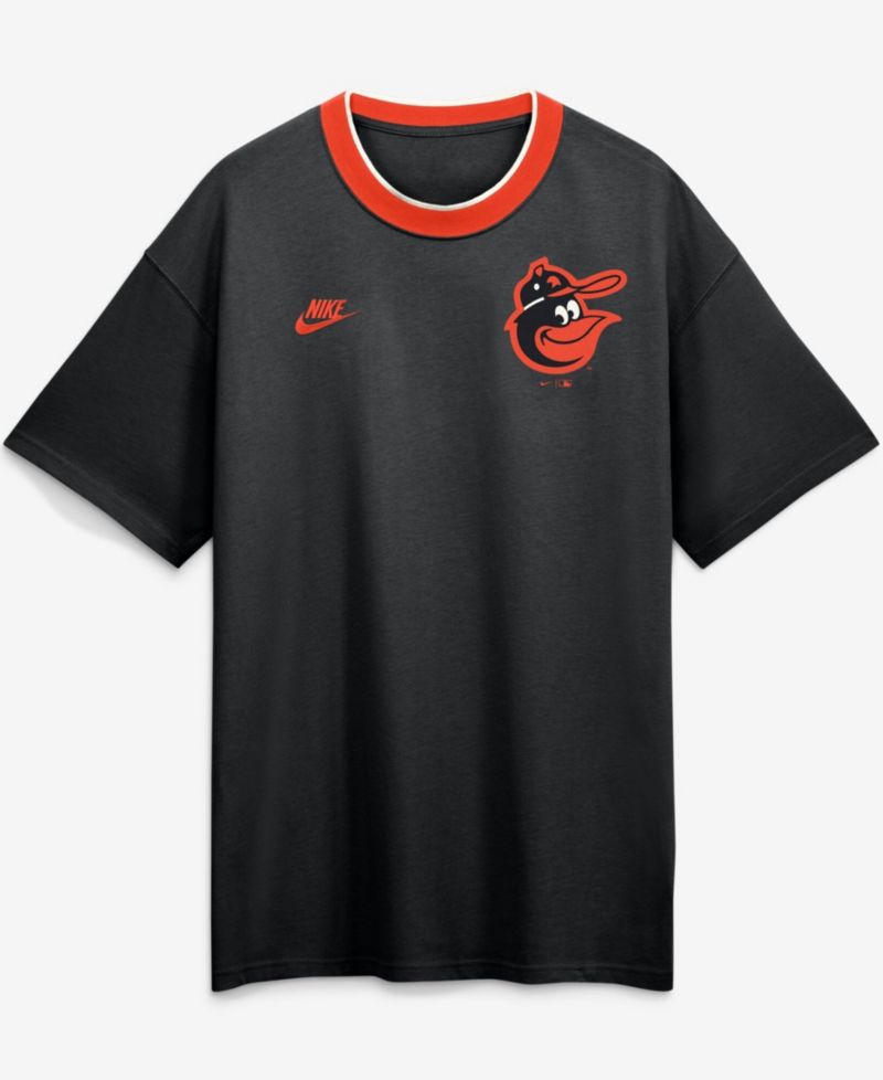Men's Black Baltimore Orioles Cooperstown Collection Ringer T-Shirt