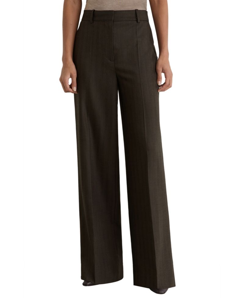 Women's Dawson Herringbone Wide-Leg Trousers