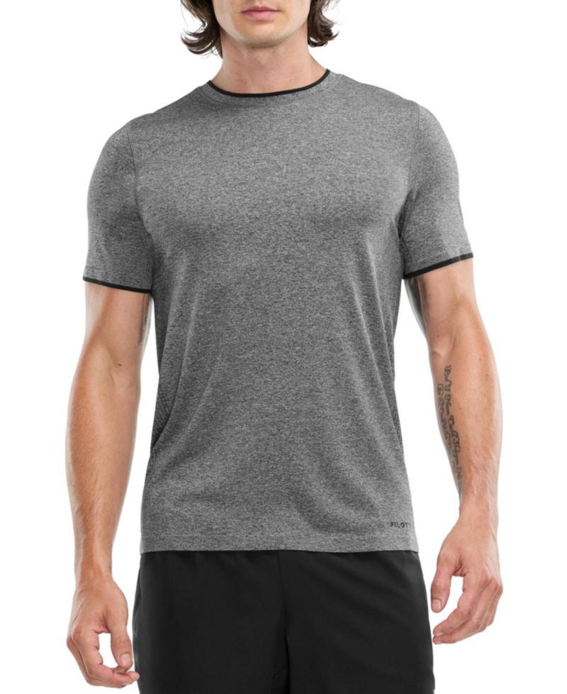 Men's Seamless Melange Short Sleeve