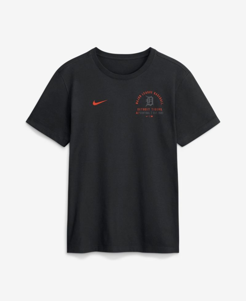 Men's Black Detroit Tigers Split Logo T-Shirt