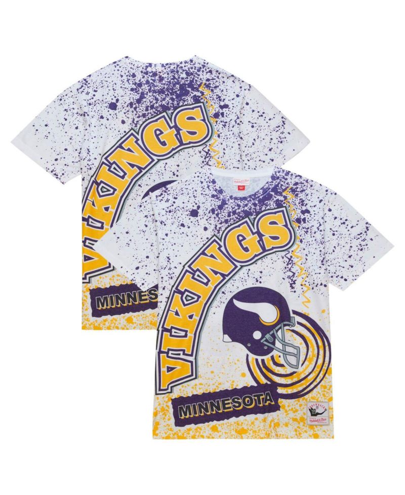 Men's White Minnesota Vikings Team Burst Sublimated T-Shirt