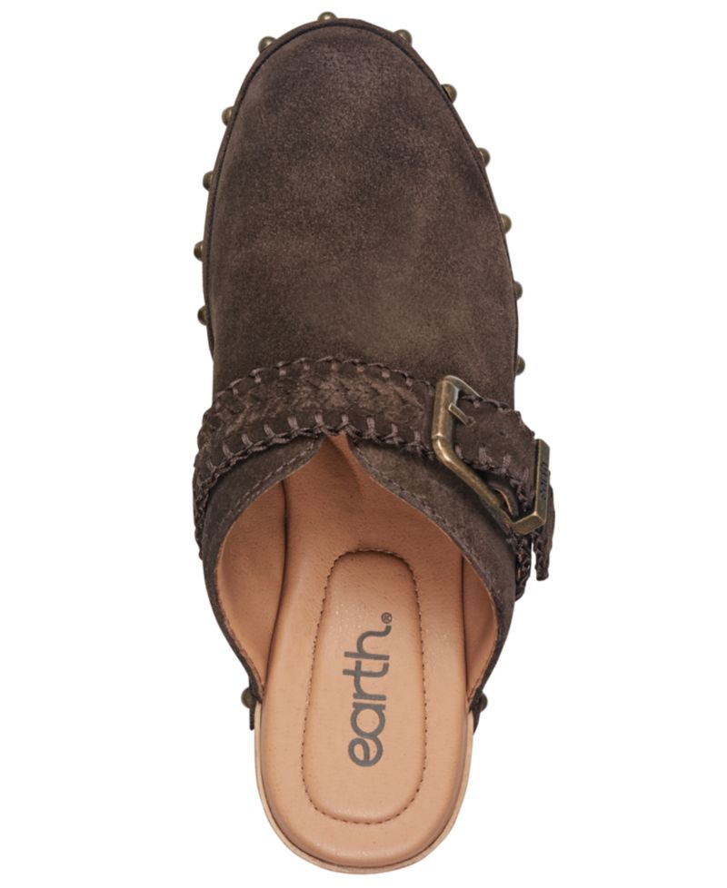 Women's Gilly Suede Studded Block Heel Clogs