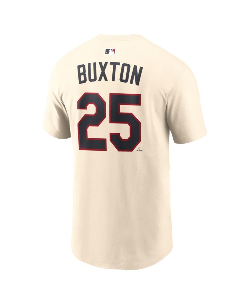 Men's Byron Buxton Cream Minnesota Twins 2026 Field of Dreams Name & Number T-Shirt