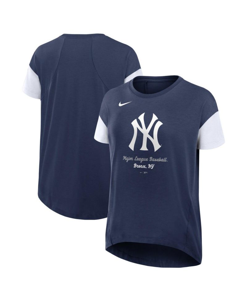 Women's Navy New York Yankees Flowy Fashion T-Shirt