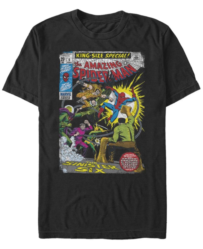 Men's Sinister 6 Comic Short Sleeve Crew T-shirt