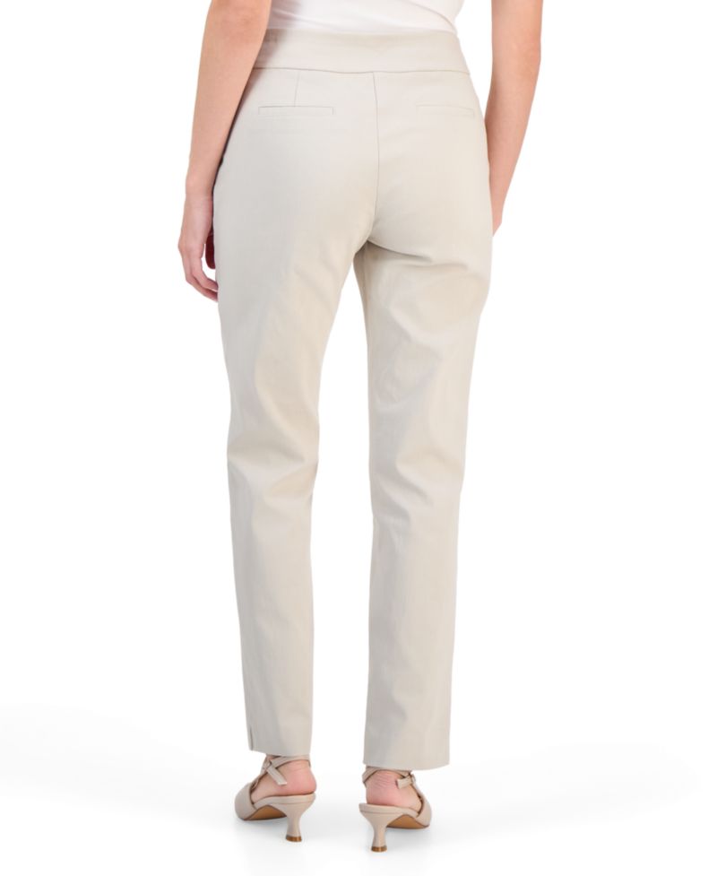 Petite Tummy-Control Cambridge Stretch Slim-Leg Pants
