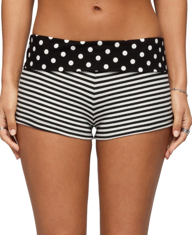 Women's Presley Stripe and Polka Dot Foldover Shorts