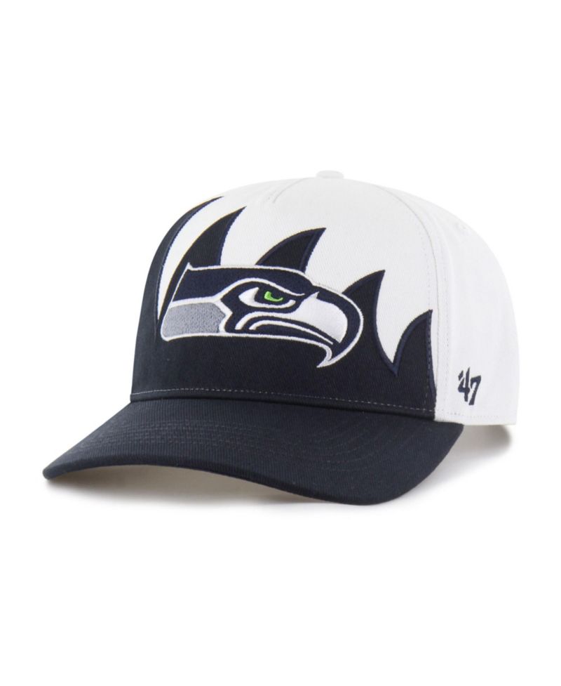 47 Brand Men's White Seattle Seahawks Jagged Hitch Adjustable Hat