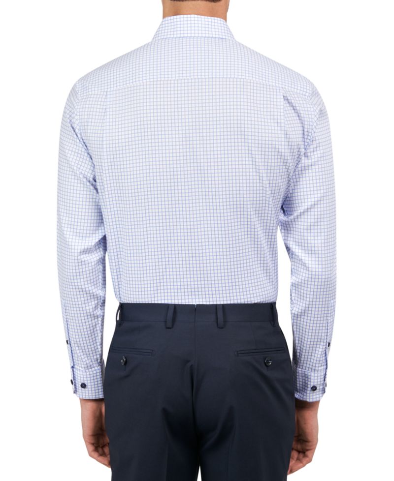 Men's Regular-Fit Mini-Check Dress Shirt