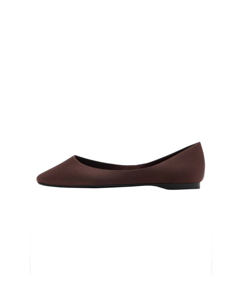 Women's Square-Toe Satin Ballet Flats