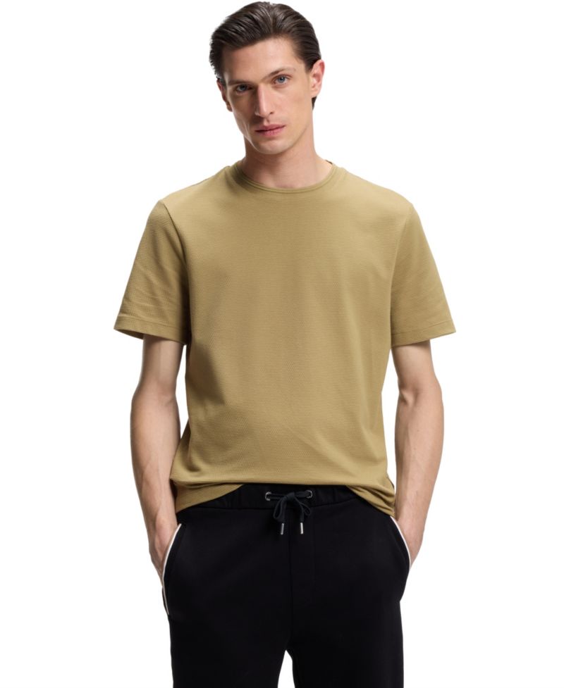 Men's Cotton-Blend Bubble-Jacquard T-Shirt