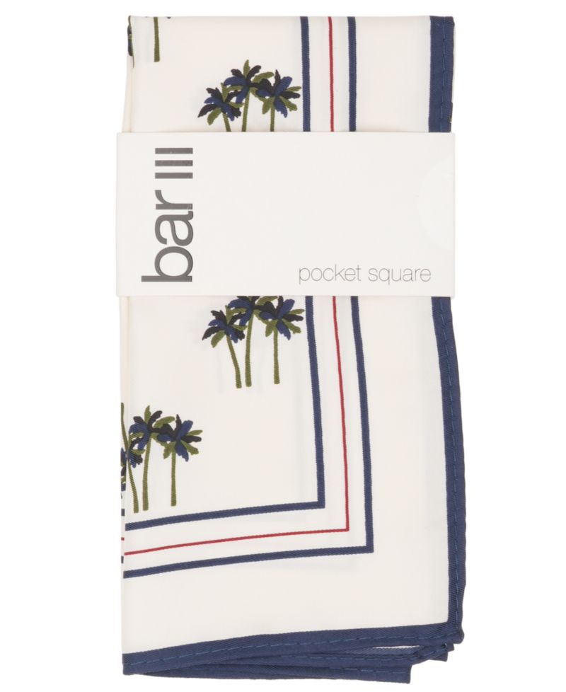 Men's Palm Printed Pocket Square