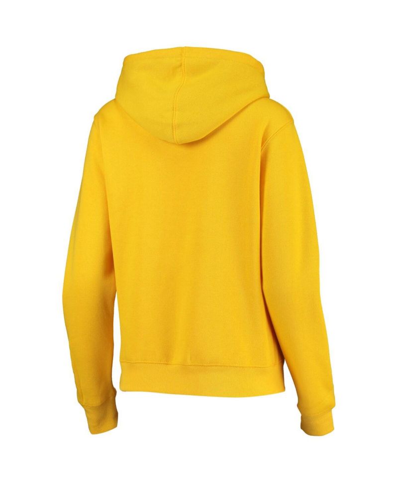 Women's Maize Michigan Wolverines Arch and Logo 1 Pullover Hoodie