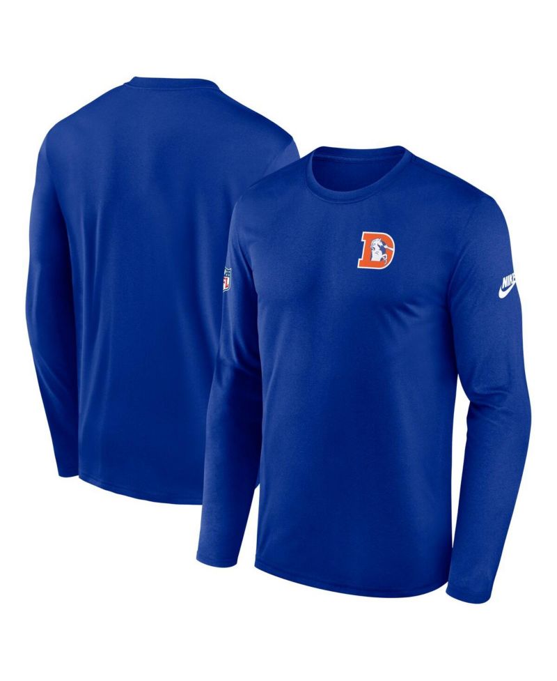 Men's Royal Denver Broncos Legend Small Logo Performance Long Sleeve T-Shirt