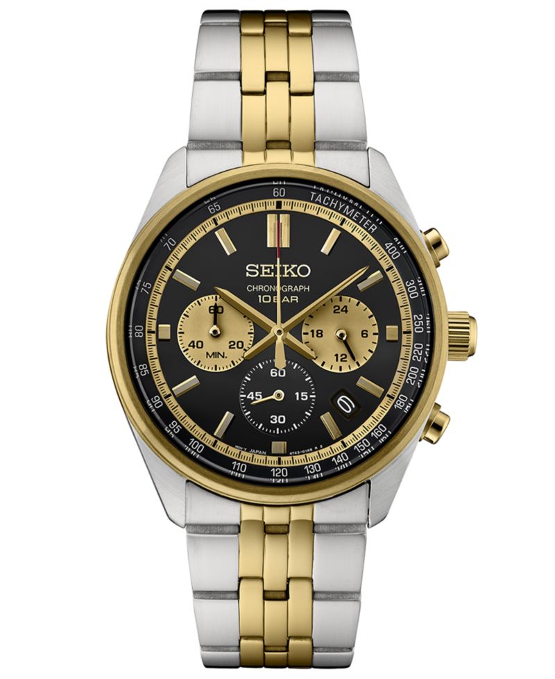 Men's Chronograph Essentials Two-Tone Stainless Steel Bracelet Watch 42mm