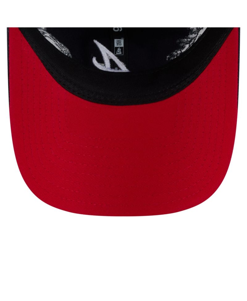 Women's Navy Atlanta Braves Roses 9TWENTY Adjustable Hat