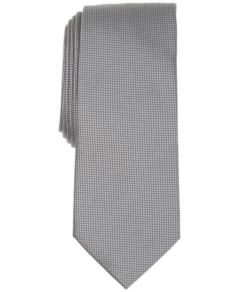Men's Burnel Micro Check Slim Tie