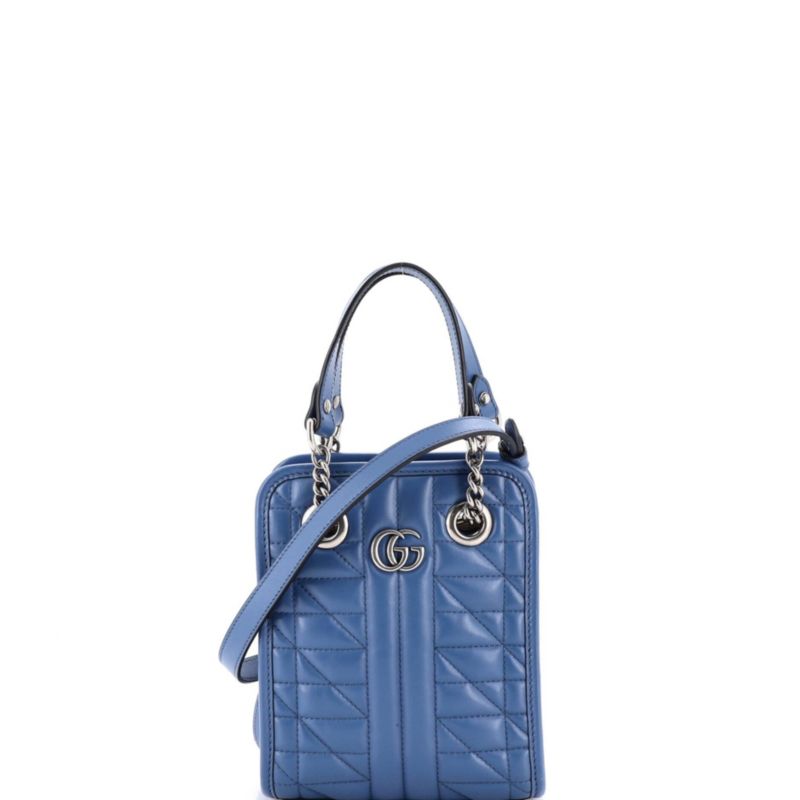 Mini GG Marmont Handle Crossbody Bag Matelasse Leather