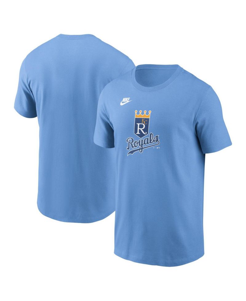 Men's Light Blue Kansas City Royals Cooperstown Collection Team Logo T-Shirt